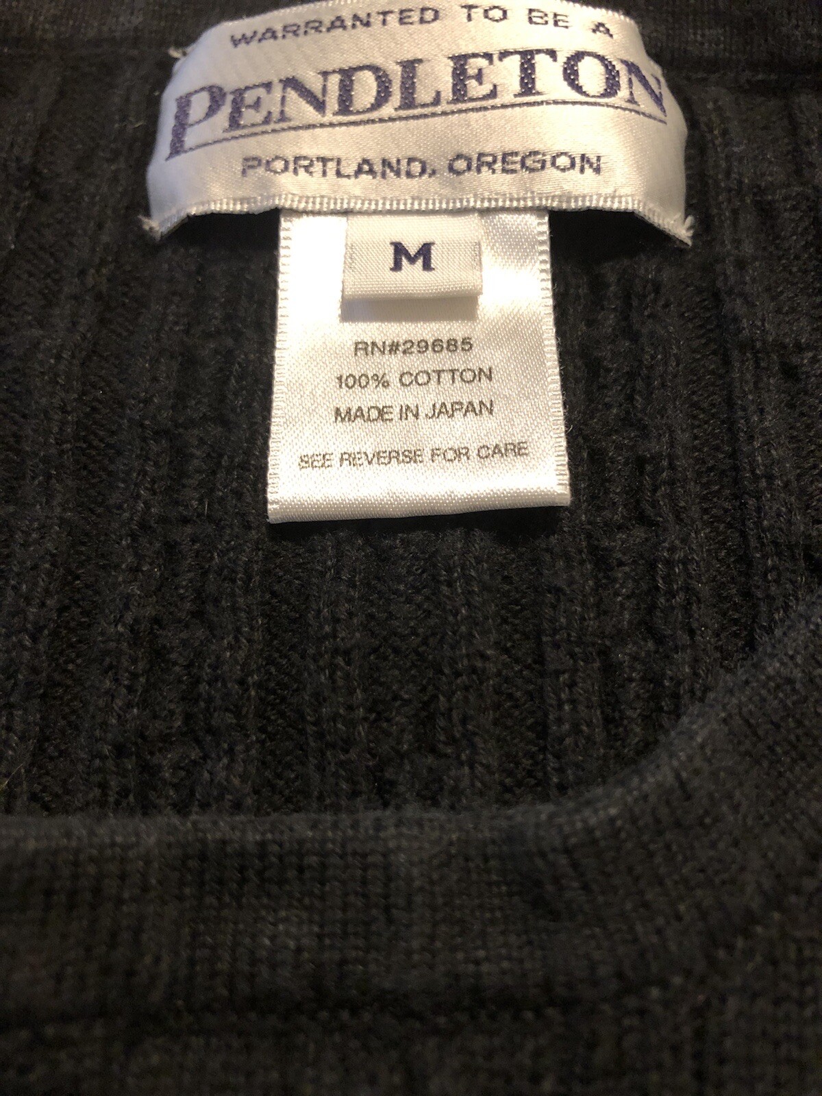 Pendleton Knit Top Medium Black Short Sleeve - image 3