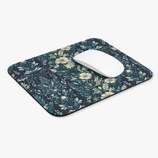 Floral Navy Mouse Pad, Elegant Desk Accessory, Office Gift, Computer Mat, [...]
