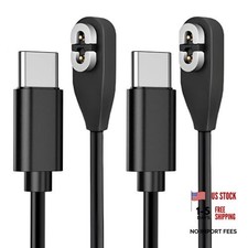 Shokz Charger USB C Cable -Pack USB Type C to Shokz Magnetic 3.3ft 2 Black