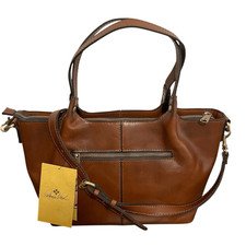 Patricia Nash Distressed Vintage Leather Collection Argenta Leather Bag Cognac
