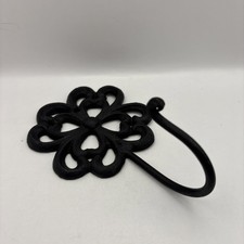 Wrought Iron Wall Hook Flower 6 Inch