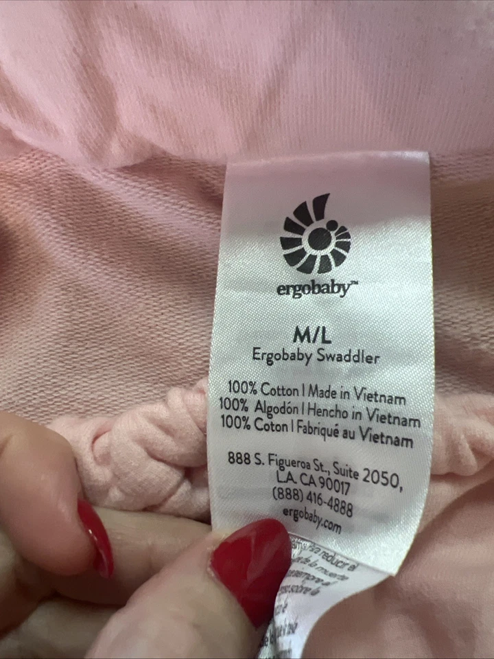 Ergobaby Swaddler Rosa Infante Bebé Niña Envoltura Ropa de Dormir Saco de Dormir Talla M/L Foto 2 de 3