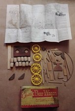 Vintage Frontier Novelty Mfg. Horse Drawn Beer Wagon, Wood  Plastic Model Kit