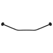 Medium Size Corner Shower Rod Stainless Steel No Drill Curtain Rack for Bathtub