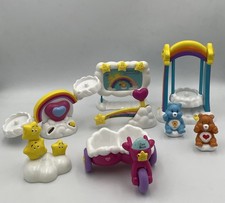 VTG 2003 Care Bear Care-A-Lot Cloud Swings, Seesaw, Sign, Figures- Y2K CB