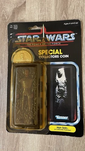 Vintage Star Wars 1984 POTF Last 17  Han Solo Carbonite Block MOC Mint On Card