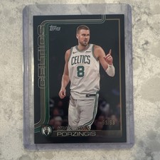 Topps 2025-26 Kristaps Porzingis Boston Celtics #3 Black Serial Numbered 65/68