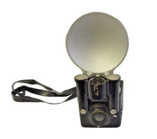 Vintage 1940s Art Deco Eastman Kodak Brownie Reflex Synchro Model Camera w/Flash