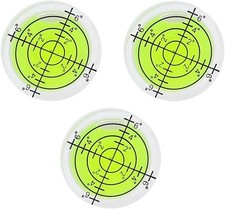 3Pcs Small Circular Bubble Levels 32x7mm Round Spirit Level Measuring Layout