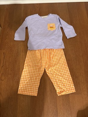 Marie Nicole Clothing Halloween Pajamas Set 12-18M 2XS Candy Corn Gingham Fall