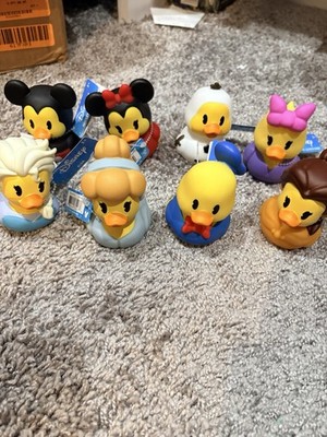 Lot of 8 Disney Duckz Mickey,Minnie,Donald, Daisy, Belle, Cinderella,Elsa & Olaf