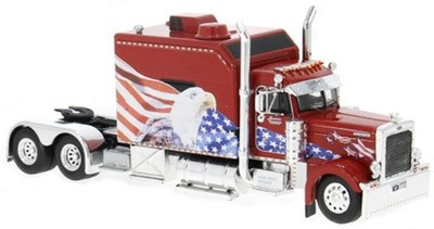 2002 Peterbilt 379 Custom Flag/Eagle 1/64 Diecast