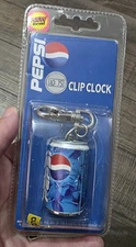 Vtg Pepsi Cola The Joy Of Cola And The Globe Design Digital Pepsi Clip Clock