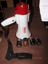 Pyle Megaphone Bullhorn Speaker w/ Siren Batteries Volume Control PMP30