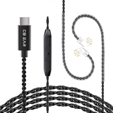 2PIN-C USB C IEM Cable,Upgraded in Ear Monitor Cable for KZ ZS10 PRO/ZST/ZST-XZS
