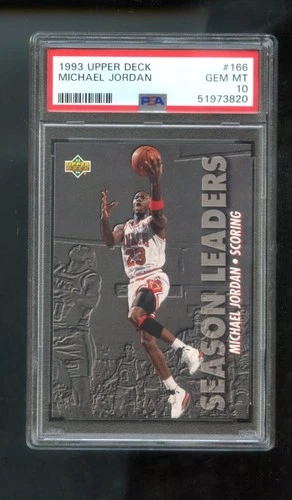 1993-94 Upper Deck #166 Michael Jordan PSA 10 Graded Card Season Leaders Scoring