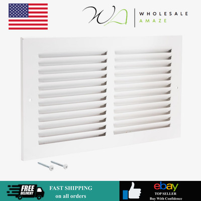 EZ-FLO 12 x 6 Inch (Duct Opening) Return Air Vent Cover for Wall or Ceiling