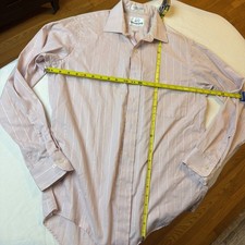 Van Heusen 417 Dress Shirt Made In USA Single Needle Tailoring Size 15 1/2 34/35