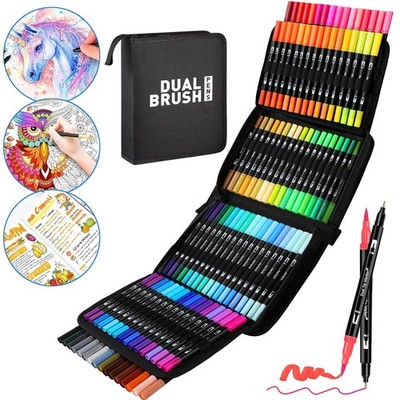 Marker & Filzstifte 100 Farben Pinselstifte Dual Tip Brush Pen Set Aquarellstift