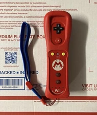 Nintendo Wii - MARIO Motion Plus (RVL-036) Remote Controller - RED - Tested