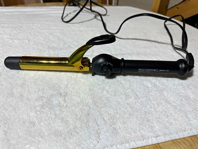 Paul Mitchell Express Gold Curl 1in Ceramic Curling Iron 430°F Adjustable Gold