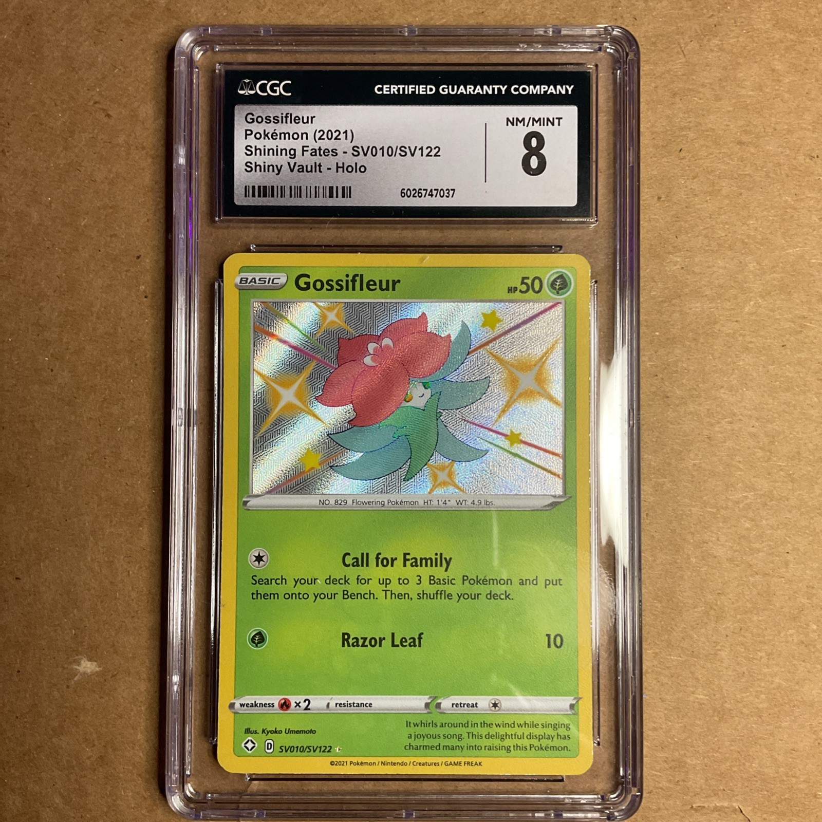 CGC MINT 8 Pokemon 2021 Gossifleur Holo #SV010 Shining Fates