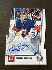 2010-11 Donruss Die-Cut Auto 17/25 Dwayne Roloson #22 Islanders