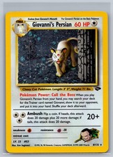 Giovanni's Persian 8/132 Rare Gym Challenge Pokemon Unlimited Holo Near Mint on eBay