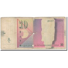 #595536 Geldschein, Mazedonien, 10 Denari, 2003, KM:14d, SGE+