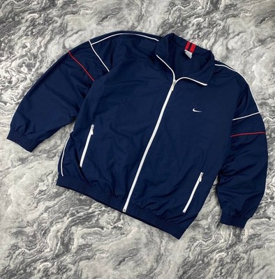 Vintage Nike Tracksuit Jacket And Pants Striped Swoosh 90s Men