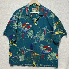 VTG Paradise Found Hawaiian Multi Macaw Parrot Shirt Magnum P.I. Tom Selleck 3XL