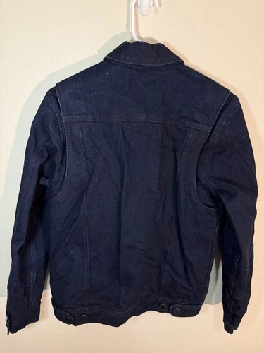 Freenote Classic Cloth Denim Riders Jacket Raw Fleck Indigo Small image 3