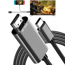 C.CURTING Switch Dock for N/S OLED 4K HDMI USB 3.0 Type C PD Charge Gray 2M