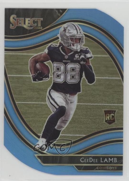 2020 Panini Select Field Level Light Blue Prizm Die-Cut CeeDee Lamb #357 rf2
