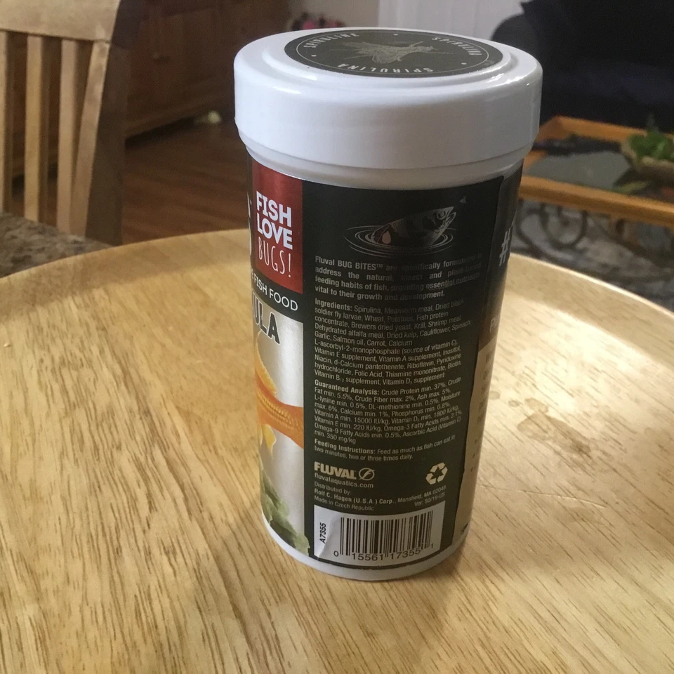 Comida para peces Fluval Bug Bites Spirulina Flakes 1,59 oz nueva sellada envío gratuito Foto 4 de 4