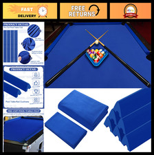 8ft Pool Table Felt Cloth with 6 Strips  Rubber Bumpers - Billiard Replacement