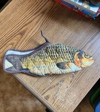 Vintage Fish Oven Mitt Pot Holder Orange 13”