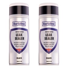 2x Bartoline Szczelny uszczelniacz Czarny Wodoodporna rynna natryskowa Rura Naprawa dachu 400mL