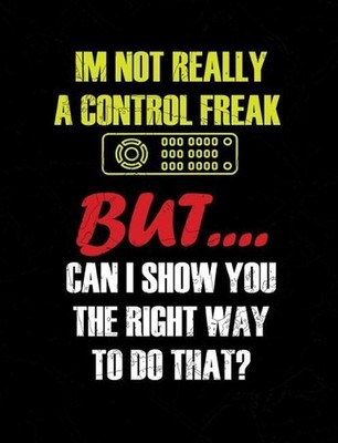 I'm Not Really A Control Freak: Funny Quotes and Pun Themed College Ruled Compos