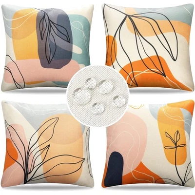 Leinen Kissenbezug Set 4er Boho Outdoor - Bild 1 von 4