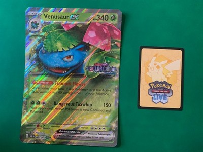 Venusaur EX 001/142 - Pokemon Steller Crown - Stamped JUMBO / Oversize Promo
