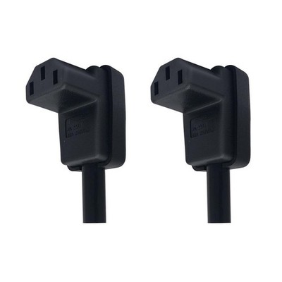 2x C13 Netzstecker 90 Grad IEC 320 C13 Buchse Netzkabel Adapter
