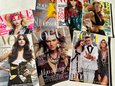 Vogue Magazine Lot Espana British Greek Blake Lively Anja Rubik 2000s Boho Mod