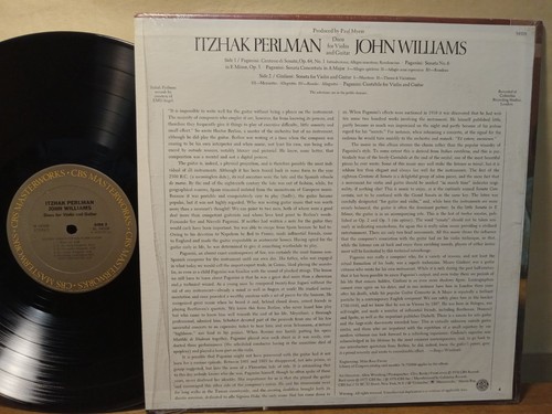 Itzhak Perlman, John Williams, Paganini - Duos for Violin Guitar, LP NM SHRINK - Picture 3 of 4