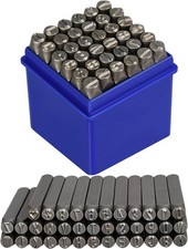 Metal Stamping Kit, 6mm Number and Letter Stamp Set, Include 37pcs