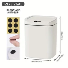 Hands Free Smart Trash Can Motion Sensor, Odor Control & Soft-Close Lid