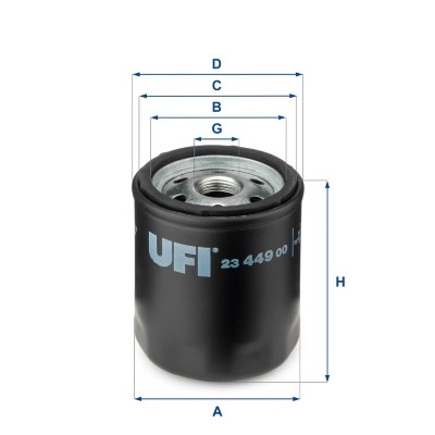 23.449.00 UFI Oil Filter for ALFA ROMEO,FIAT,LANCIA