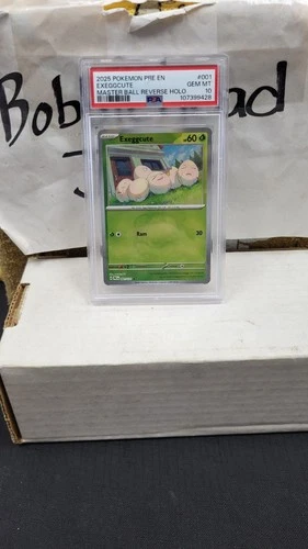 2025 EXEGGCUTE MASTER BALL REVERSE HOLO PRISMATIC EVOLUTIONS POKEMON PSA 10 #001