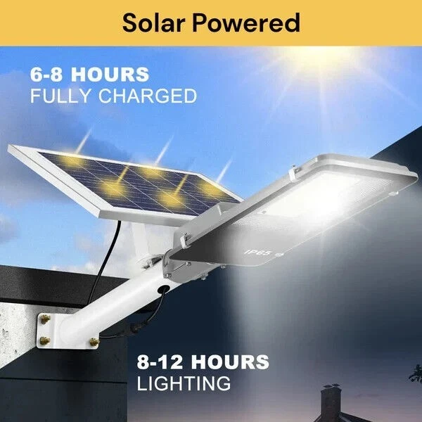 Solar LED Street Light & Remote Waterproof Outdoor Yard Garden Flood Street Lamp - image 2 of 4