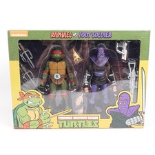 NECA TMNT Raphael vs Foot Soldier 2 Pack Cartoon Figures